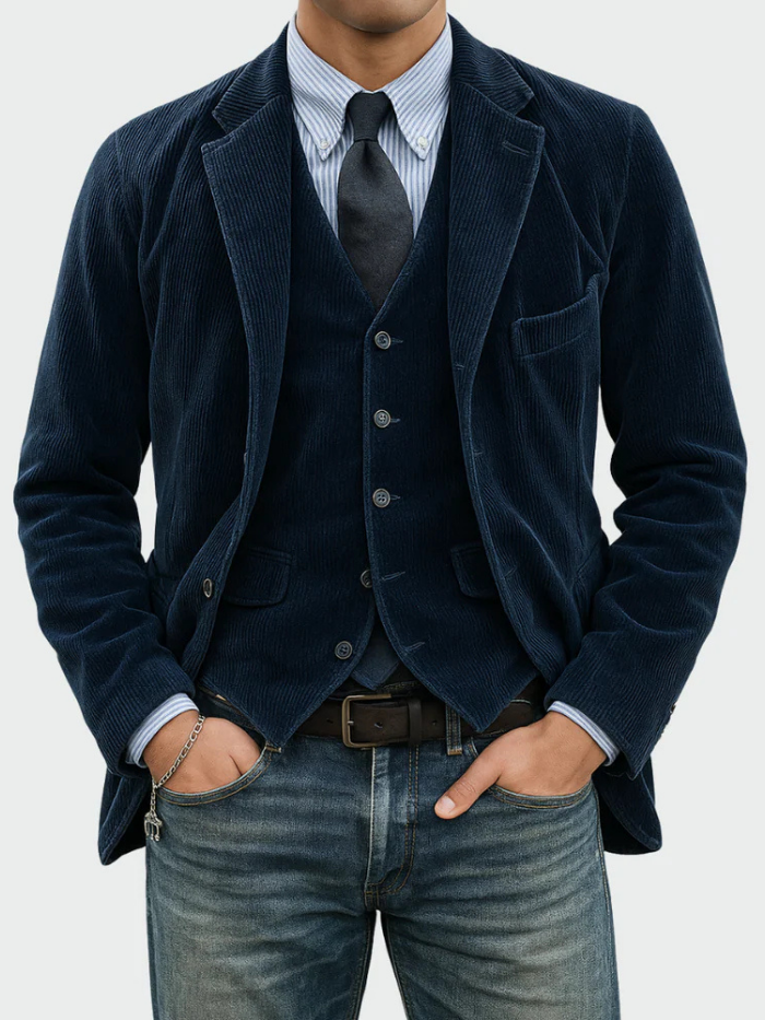 Argilla Sicilia | TOMMY | Completo 2 pezzi: Blazer e Gilet in Velluto