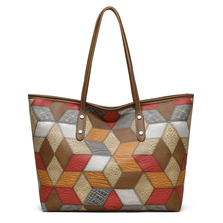 Argilla Sicilia | ISOTTA TOTE | Borsa a spalla Mosaico in pelle