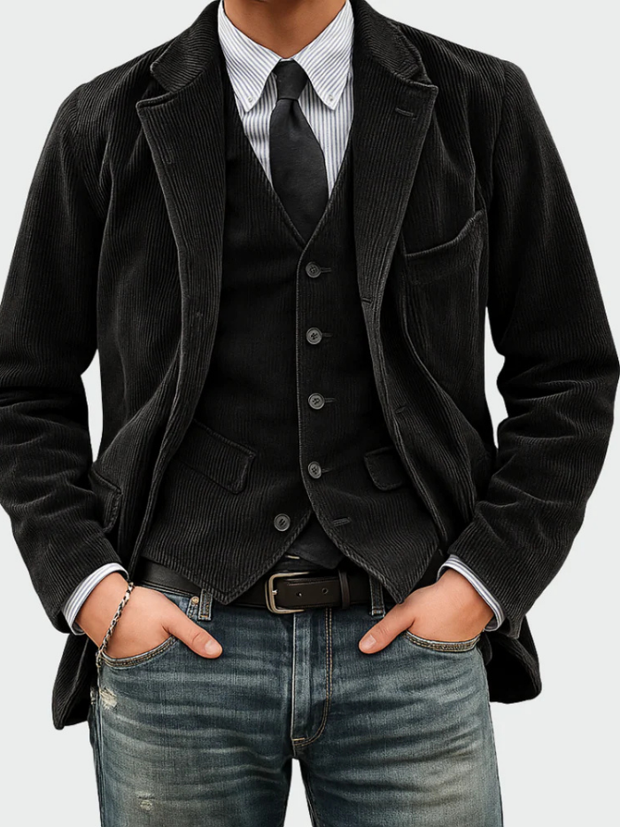 Argilla Sicilia | TOMMY | Completo 2 pezzi: Blazer e Gilet in Velluto