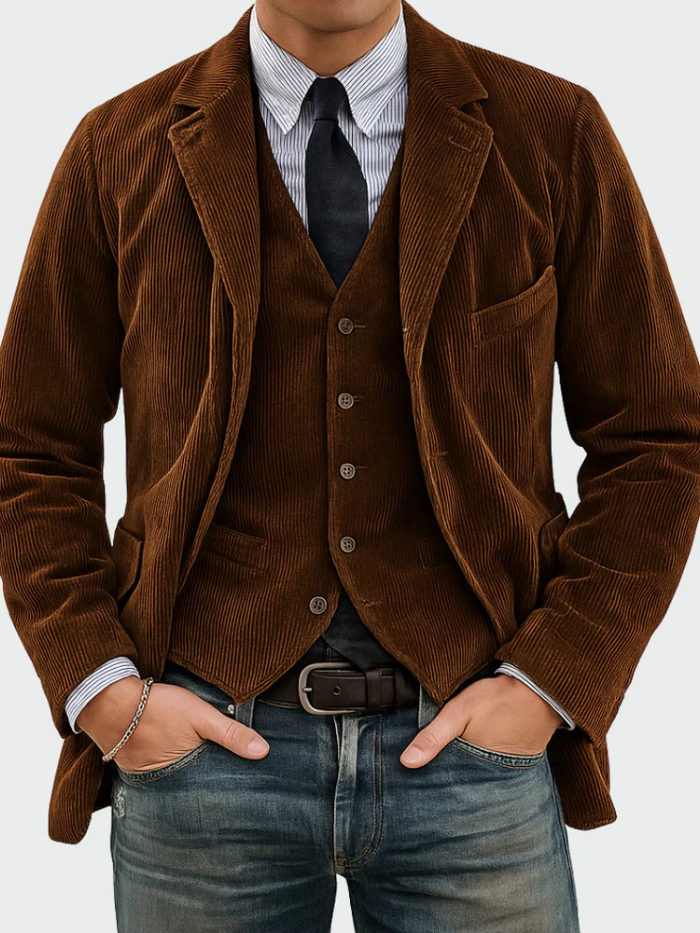 Argilla Sicilia | TOMMY | Completo 2 pezzi: Blazer e Gilet in Velluto