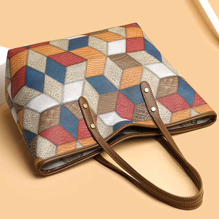 Argilla Sicilia | ISOTTA TOTE | Borsa a spalla Mosaico in pelle
