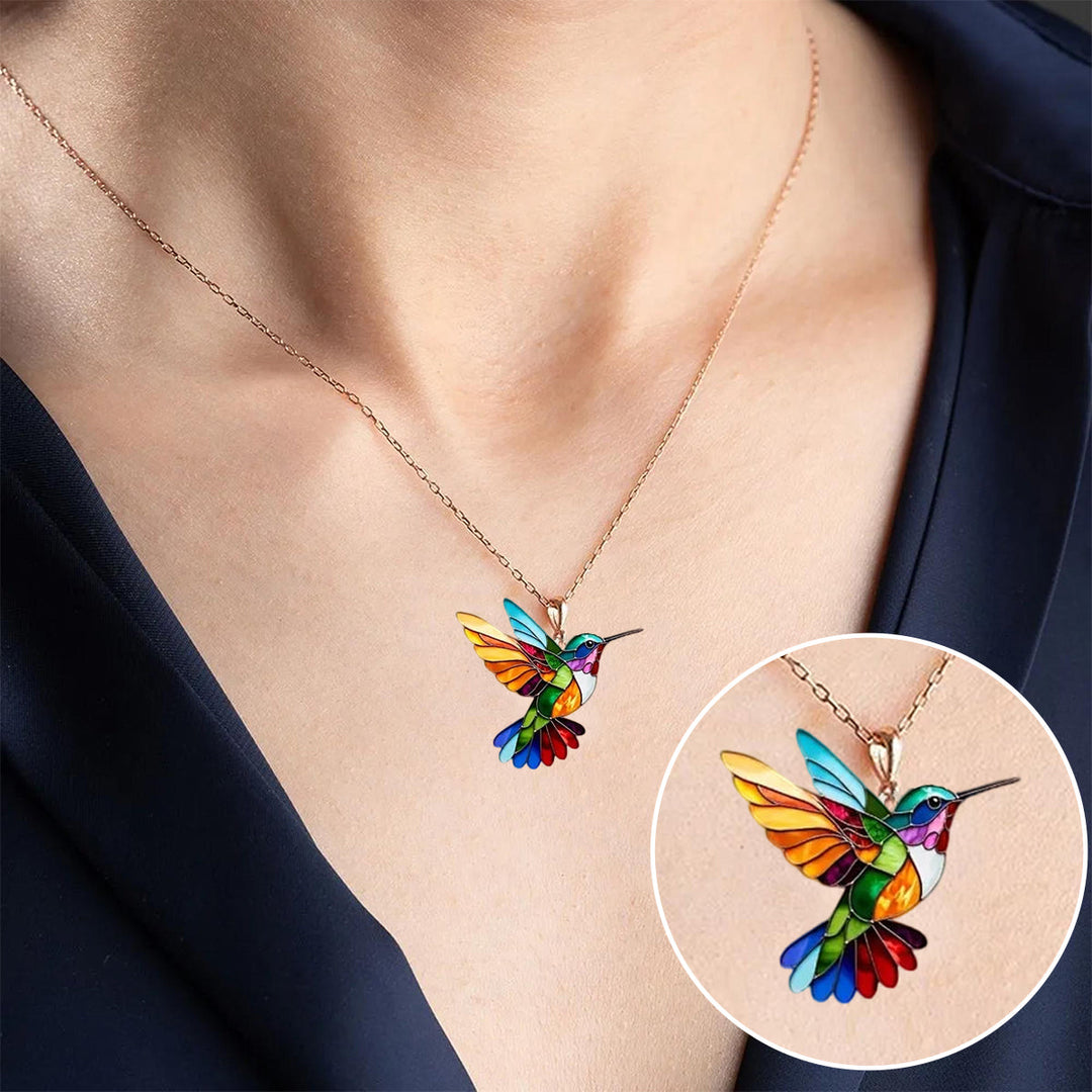 Argilla Sicilia | Collana colorata con colibrì