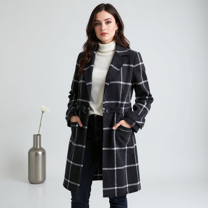 Argilla Sicilia | VALERIA | Cappotto Elegante a Quadri in Lana