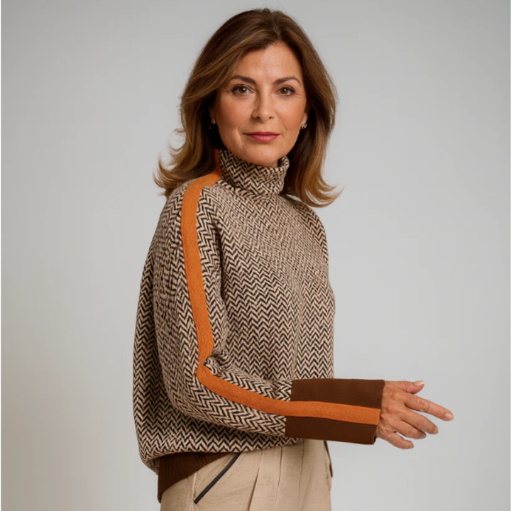 Argilla Sicilia | CLARABELLA | Maglione a Collo Alto Mélange