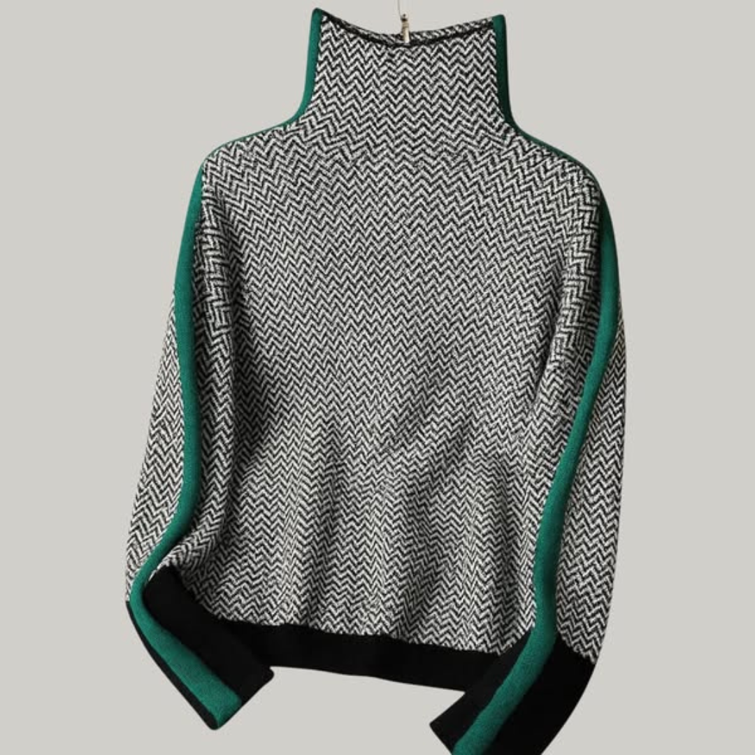 Argilla Sicilia | CLARABELLA | Maglione a Collo Alto Mélange