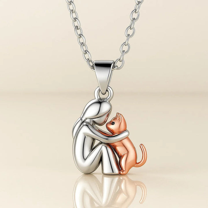 Argilla Sicilia | Collana con pendente Gatto Abbraccio