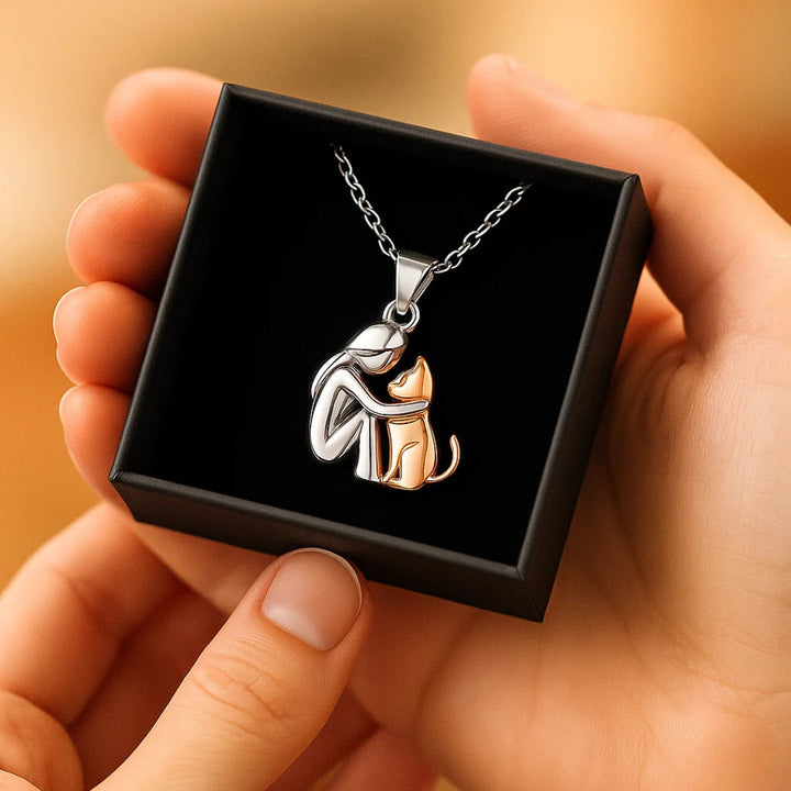 Argilla Sicilia | Collana con pendente Gatto Abbraccio