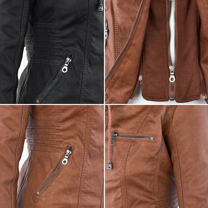 Argilla Sicilia | RAFFAELLA | Giacca biker in pelle elegante