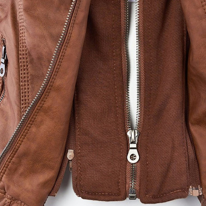 Argilla Sicilia | RAFFAELLA | Giacca biker in pelle elegante