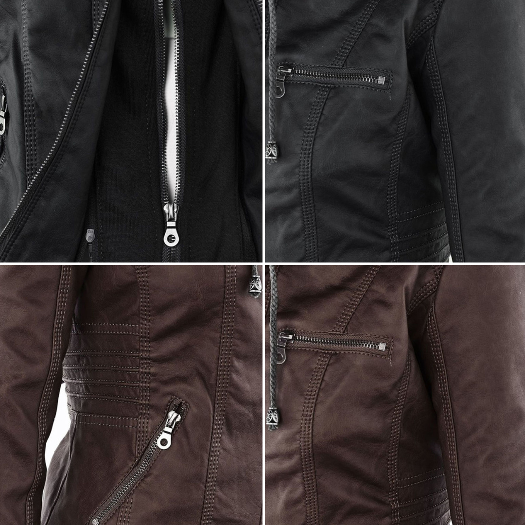 Argilla Sicilia | RAFFAELLA | Giacca biker in pelle elegante