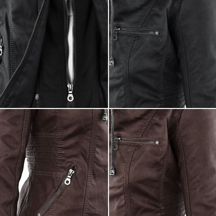 Argilla Sicilia | RAFFAELLA | Giacca biker in pelle elegante