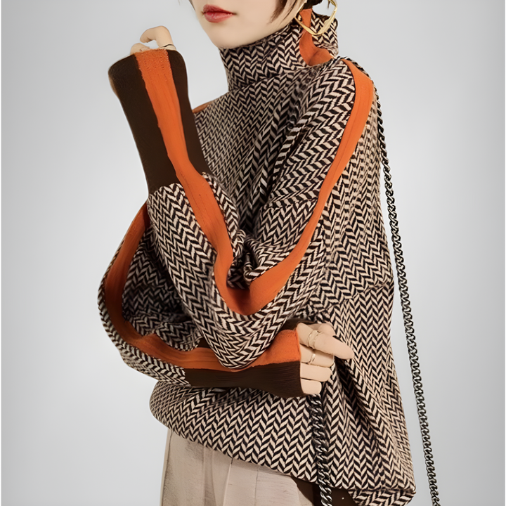 Argilla Sicilia | CLARABELLA | Maglione a Collo Alto Mélange
