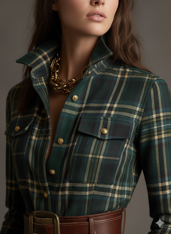 Argilla Sicilia | GIULIETTA | Abito Camicia Maxi a Quadri