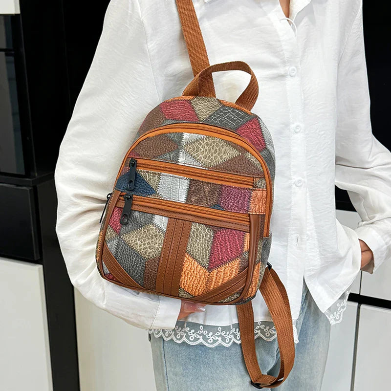 Argilla Sicilia | RAGGI | Zaino Patchwork in Eco-Pelle