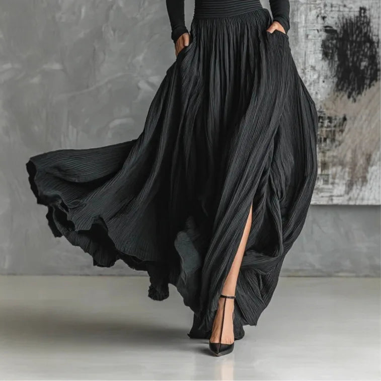 Argilla Sicilia | NERAIDA | Abito lungo nero elegante
