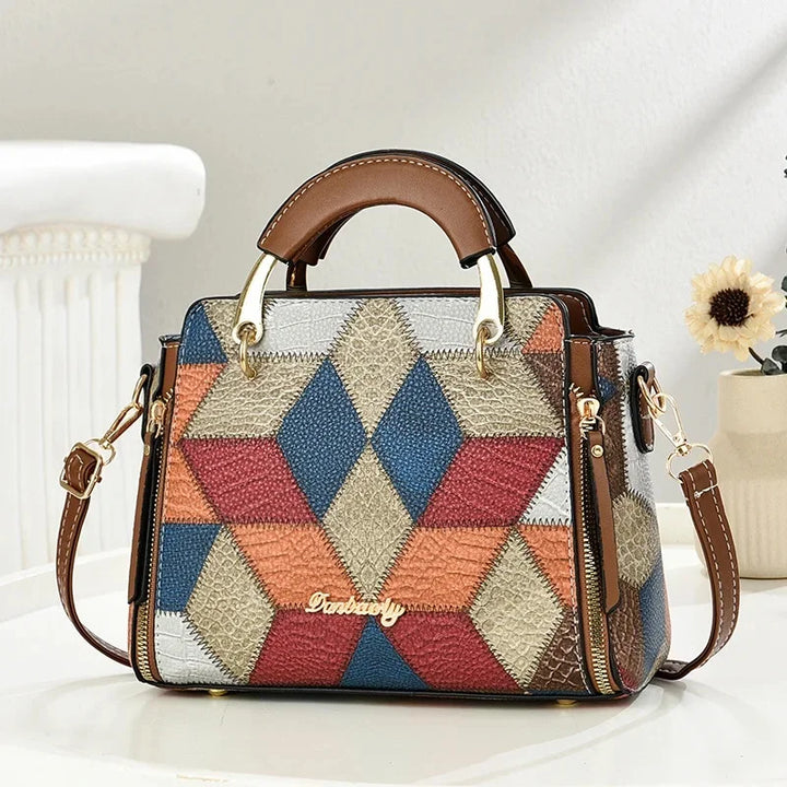 Argilla Sicilia | DALIA TOP HANDLE | Borsa a spalla Mosaico Essenziale
