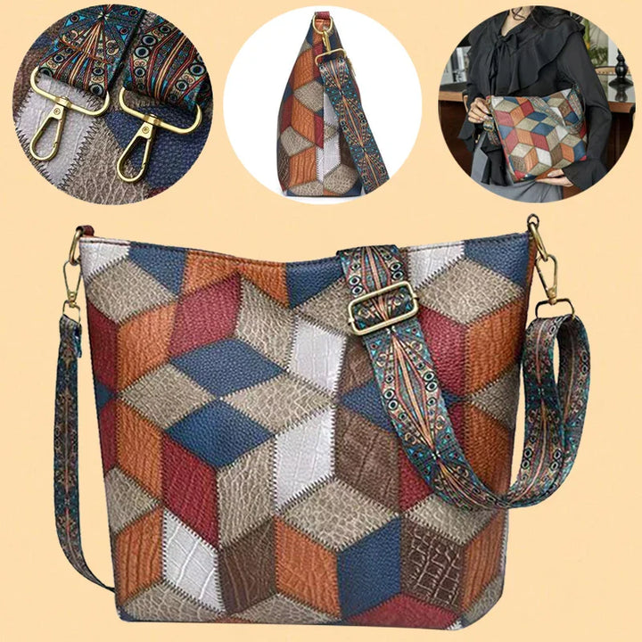 Argilla Sicilia | LIVIA BOHEME | Borsa a mano in pelle mosaico