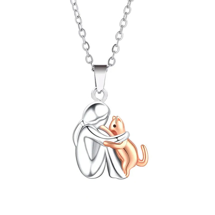 Argilla Sicilia | Collana con pendente Gatto Abbraccio