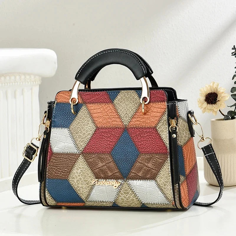 Argilla Sicilia | DALIA TOP HANDLE | Borsa a spalla Mosaico Essenziale