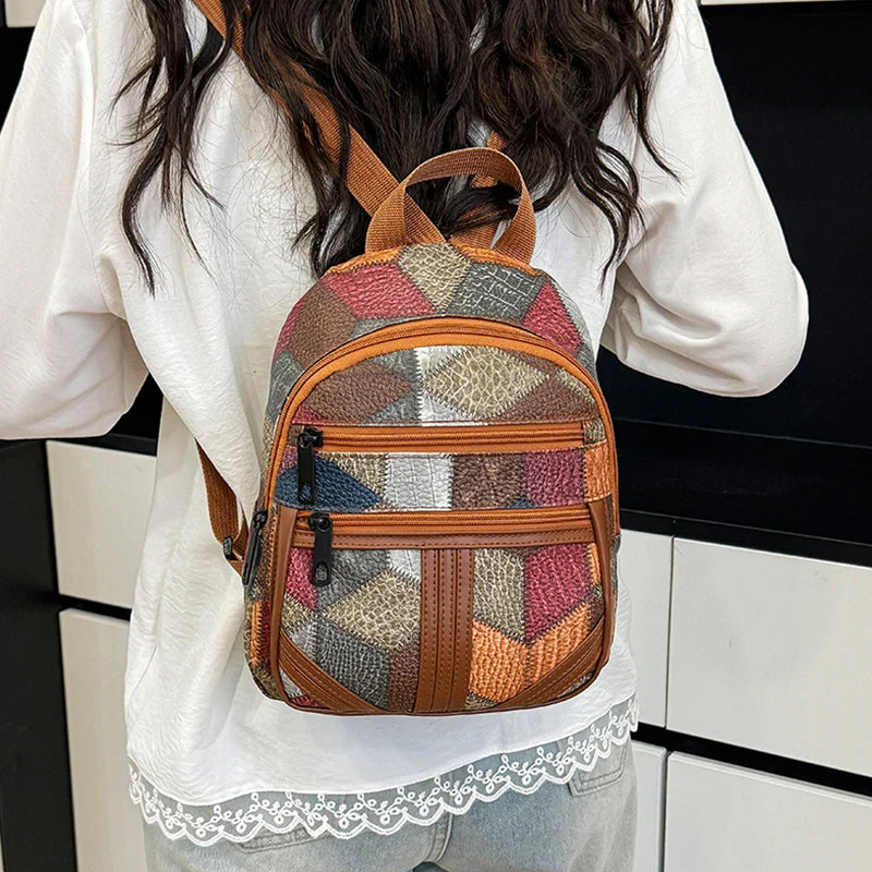 Argilla Sicilia | RAGGI | Zaino Patchwork in Eco-Pelle