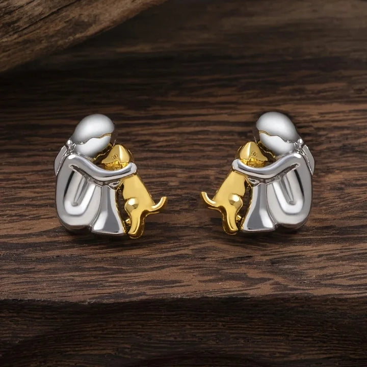 Argilla Sicilia | Orecchini Hug bicolore argento e oro