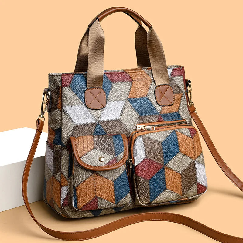 Argilla Sicilia | LIVIA BOHEME | Borsa a mano in pelle mosaico