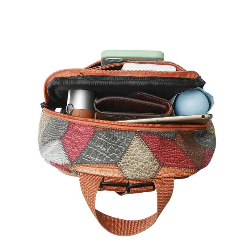 Argilla Sicilia | RAGGI | Zaino Patchwork in Eco-Pelle