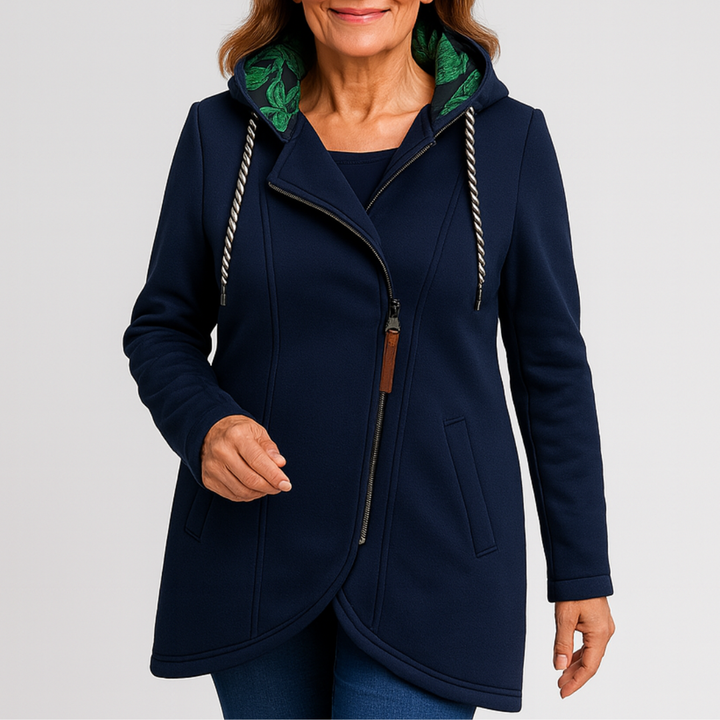 Argilla Sicilia | ELEONORA | Cappotto Invernale con Zip Asimmetrica