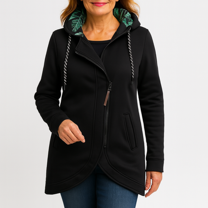 Argilla Sicilia | ELEONORA | Cappotto Invernale con Zip Asimmetrica