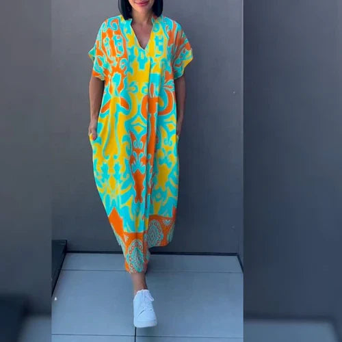 Argilla Sicilia | FLORIANA | ABITO FLOREALE ELEGANTE