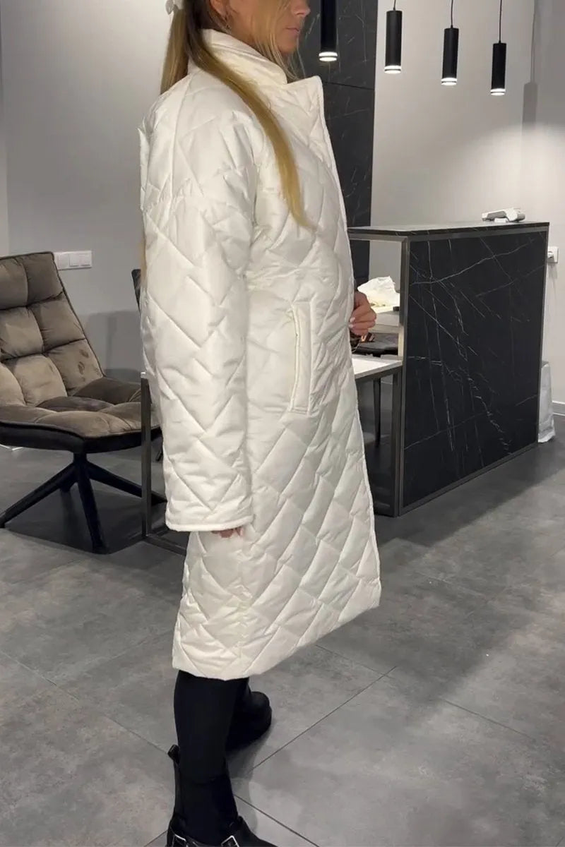 Argilla Sicilia | CATERINA | Cappotto trapuntato reversibile con fodera animalier