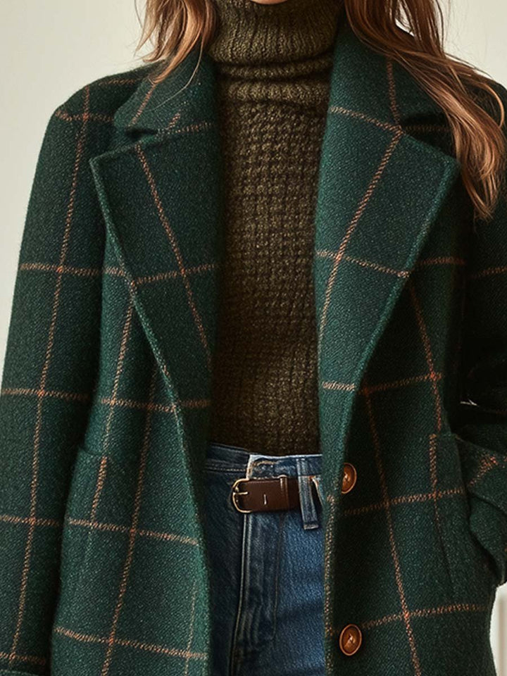 Argilla Sicilia | VALERIA | Cappotto Elegante a Quadri in Lana