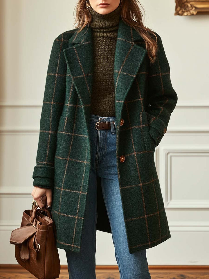 Argilla Sicilia | VALERIA | Cappotto Elegante a Quadri in Lana