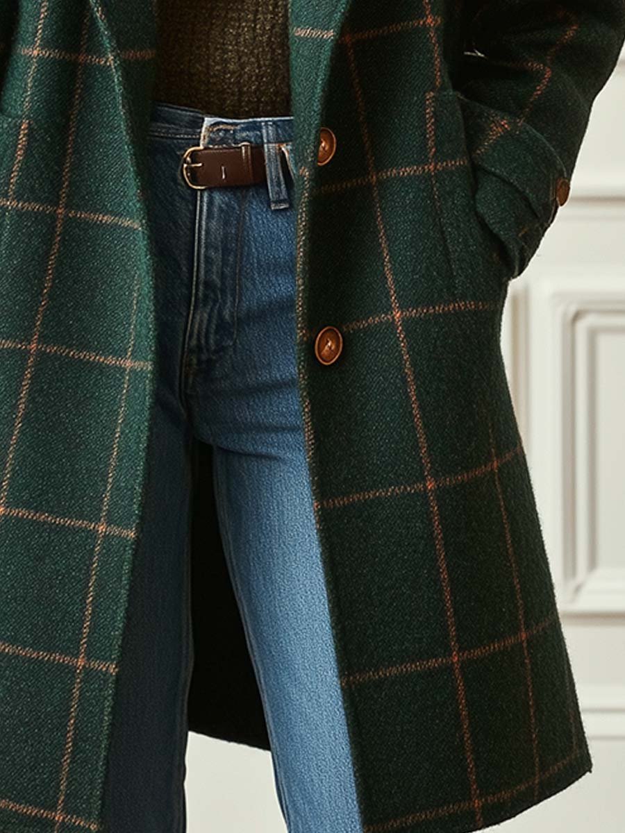 Argilla Sicilia | VALERIA | Cappotto Elegante a Quadri in Lana